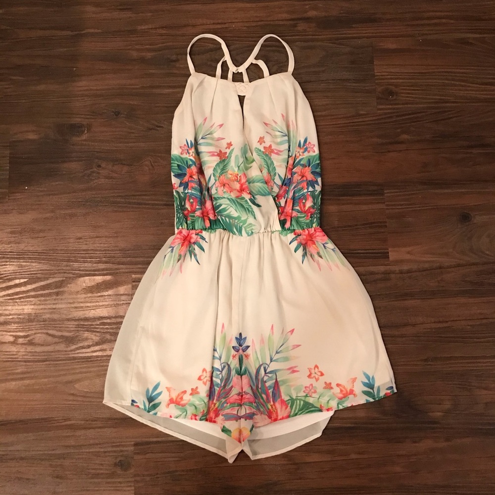 Tropical Floral Romper